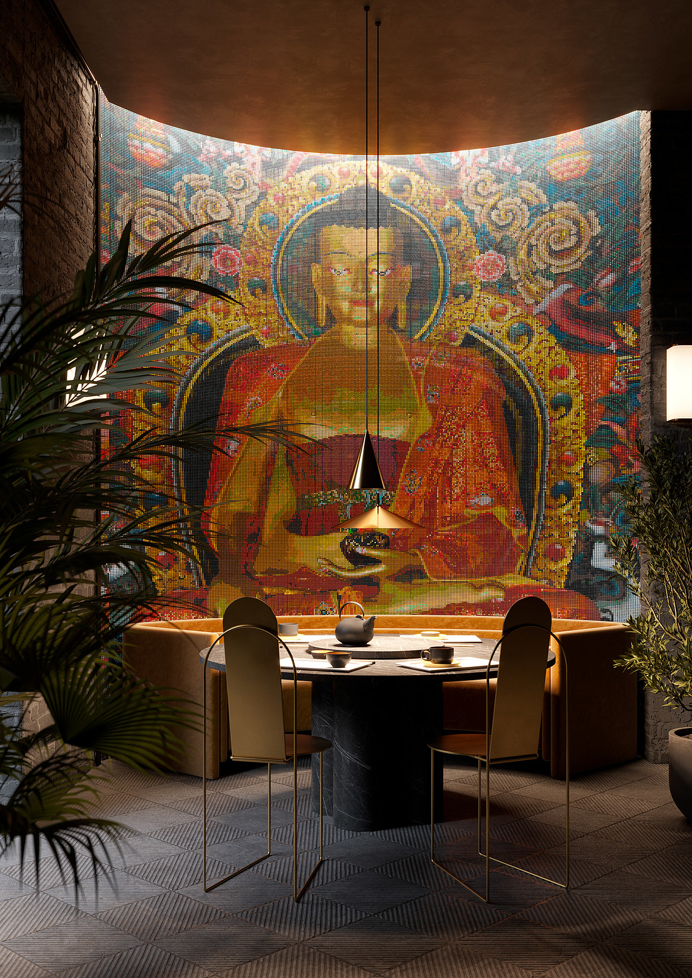 3D architecture，Artistic direction，Crown design，Interior design，wallpaper，wallpaper，