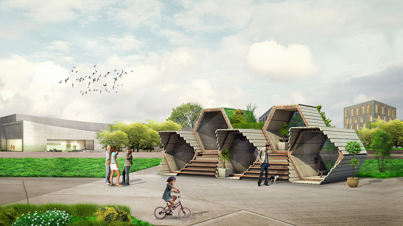 corner，corner，public space ，Outdoor architecture，city，pavilion，