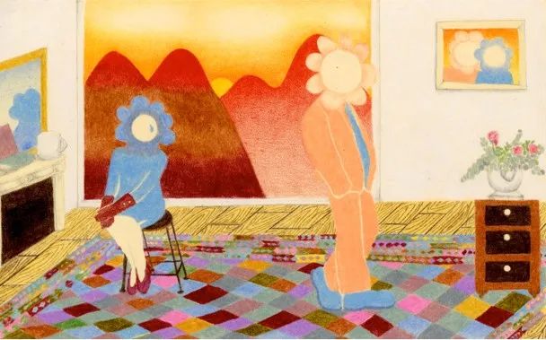 a market，carpet，Home Furnishing，Illustration，