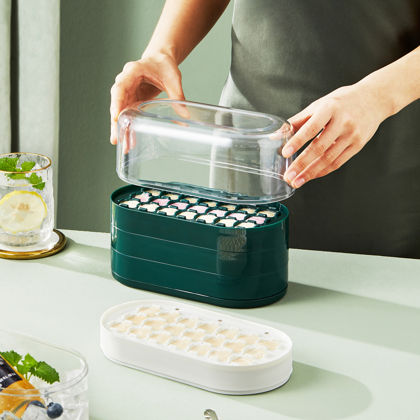 Press type one key ice lattice，