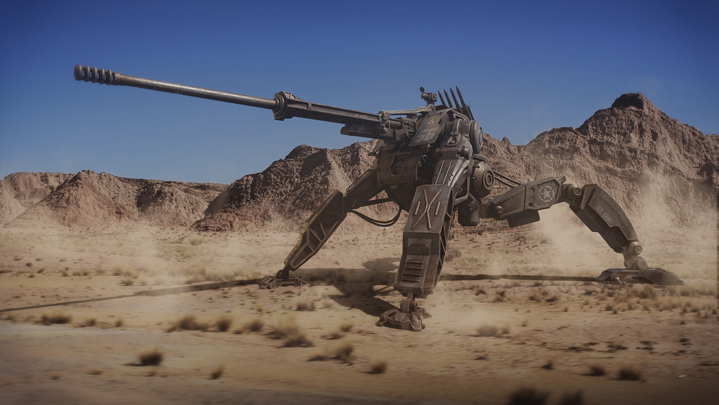 machine，3d，Model，robot，Tank，Game model，