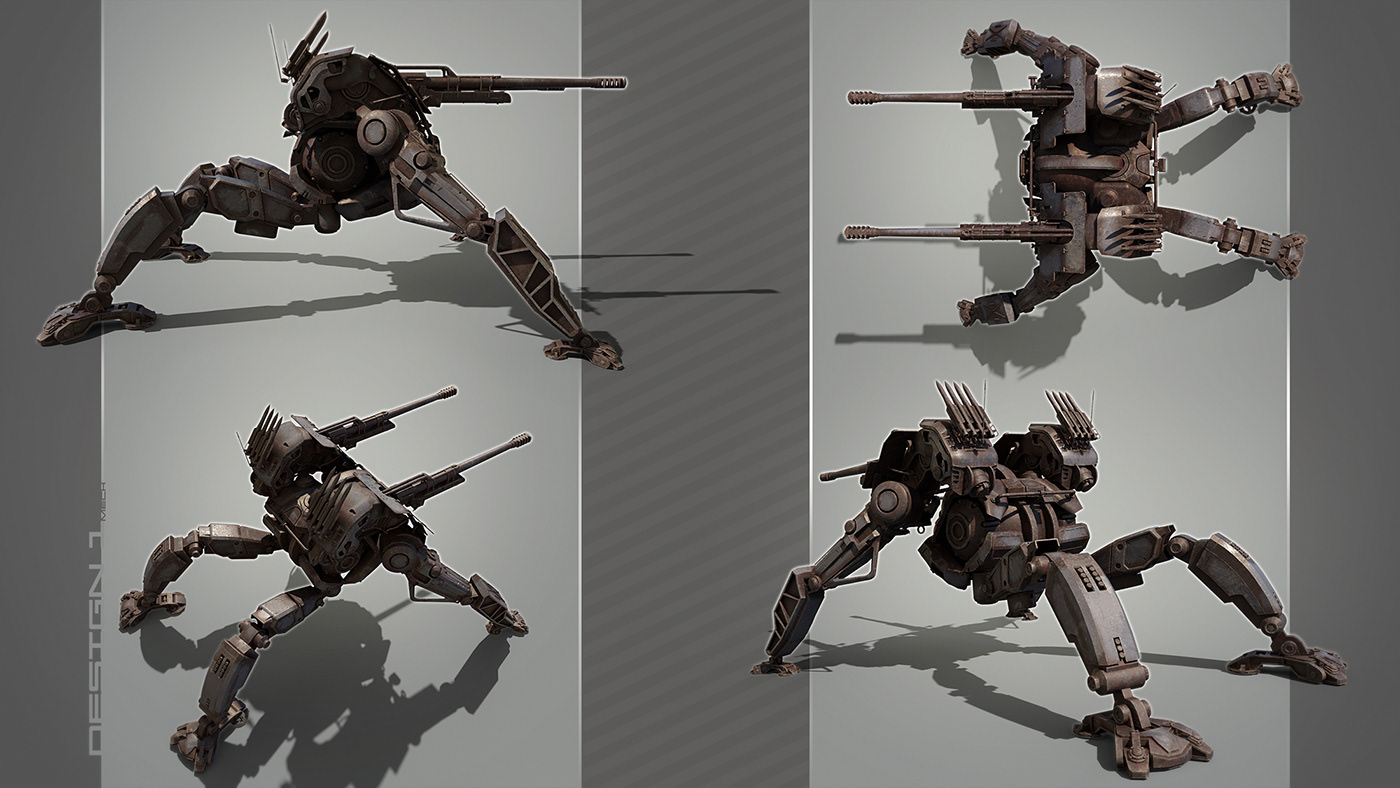 machine，3d，Model，robot，Tank，Game model，