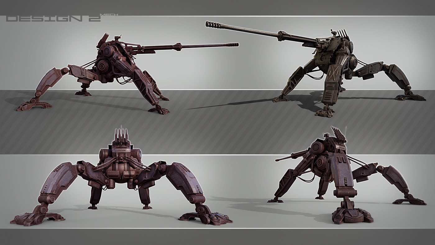 machine，3d，Model，robot，Tank，Game model，