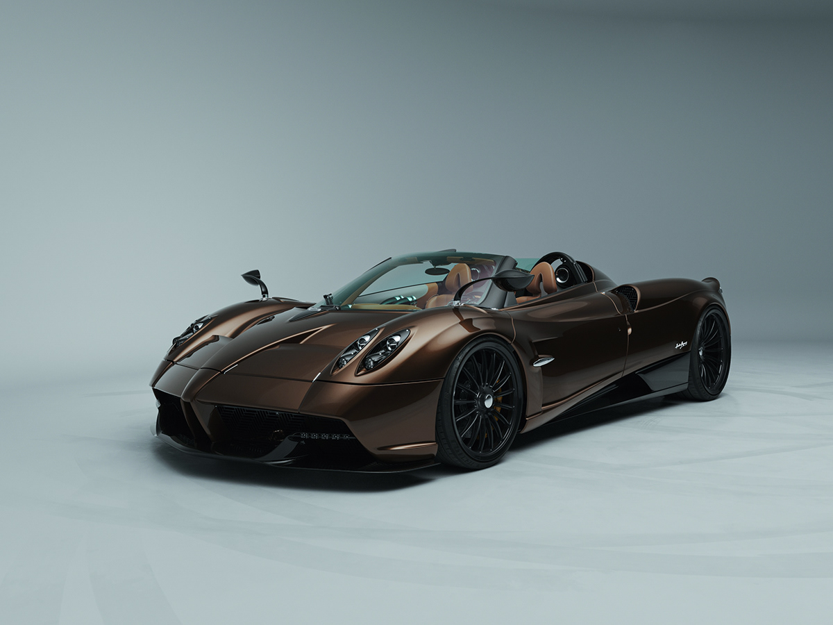 Sports car，Hermes Edition，Pagans，Huayra Roadster，Automobile design，CGI renderings，