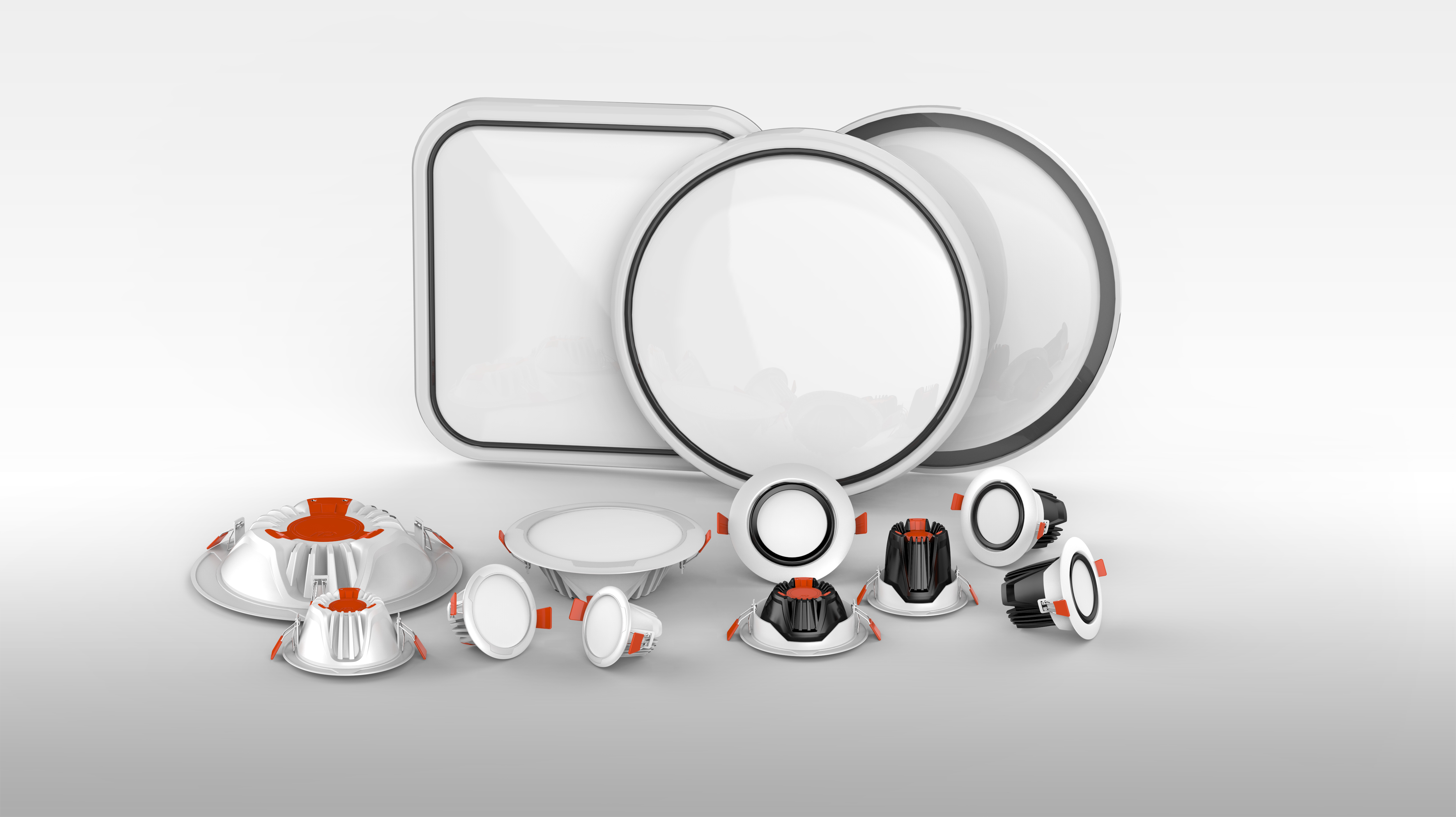 industrial design，PI，Product image identification，Hand drawn，lamp，Downlight，lamps and lanterns，distinguish，