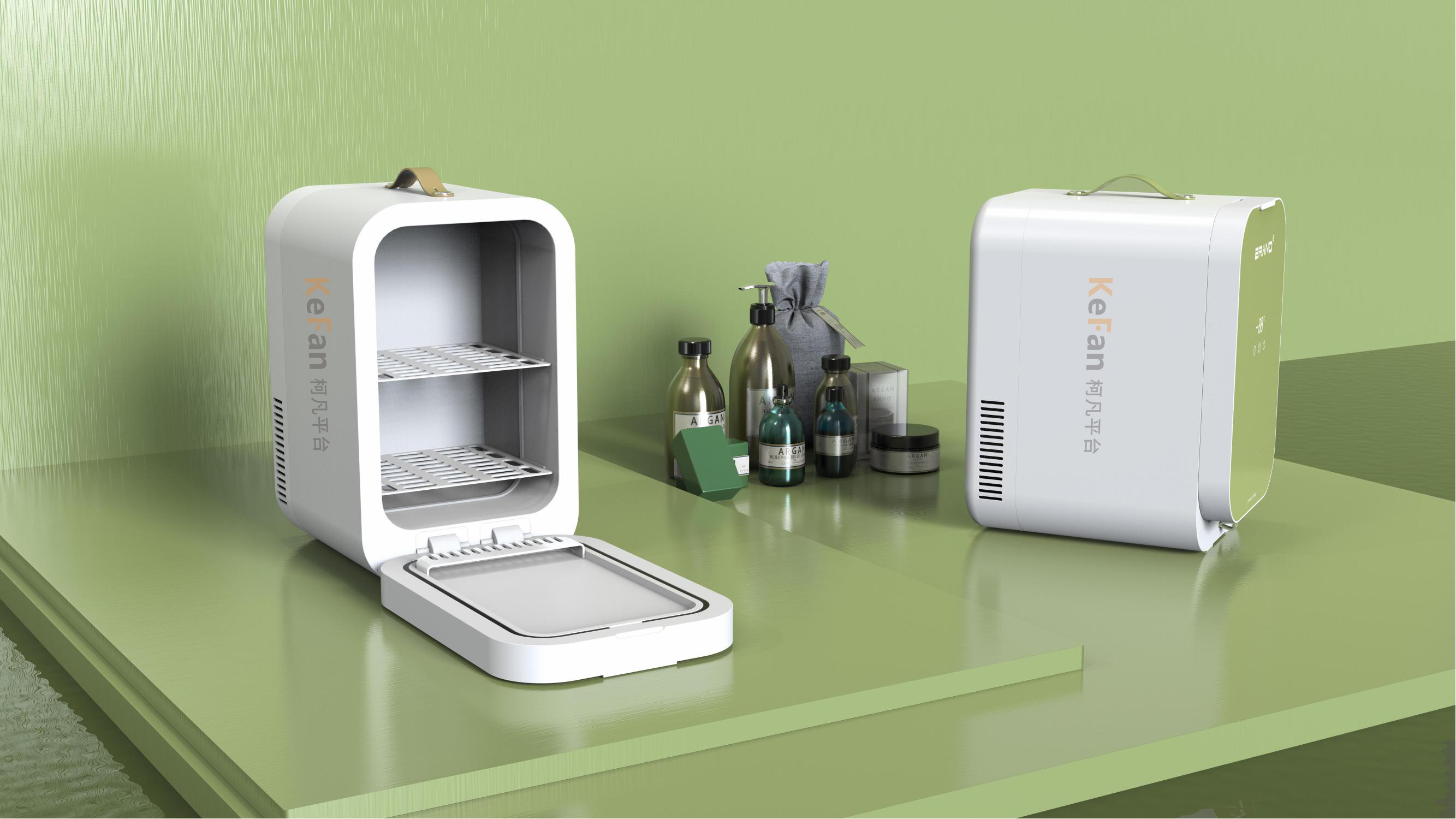Makeup mini refrigerator，Small refrigerator，product design，
