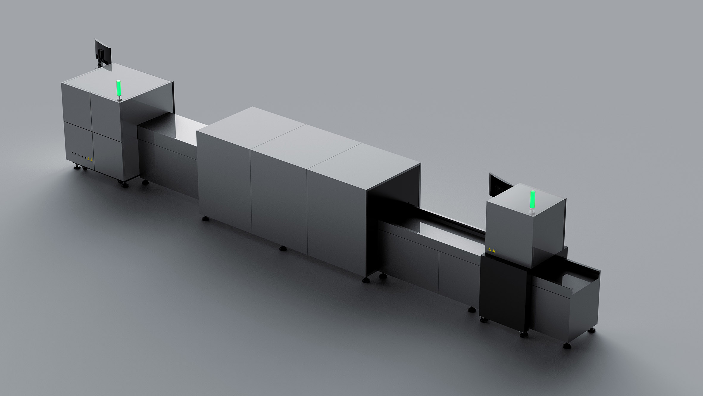 Equipment industrial design，Appearance design of testing equipment，AOI detection，Smart factory，Intelligent production line，Large equipment，Assembly line，