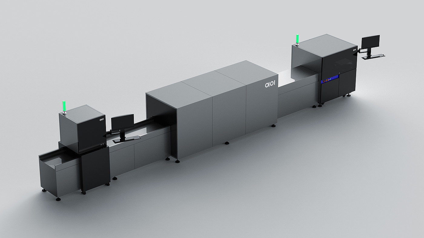 设备工业设计，检测设备外观设计，AOI检测，智能工厂，智能产线，大型设备，组装生产线，