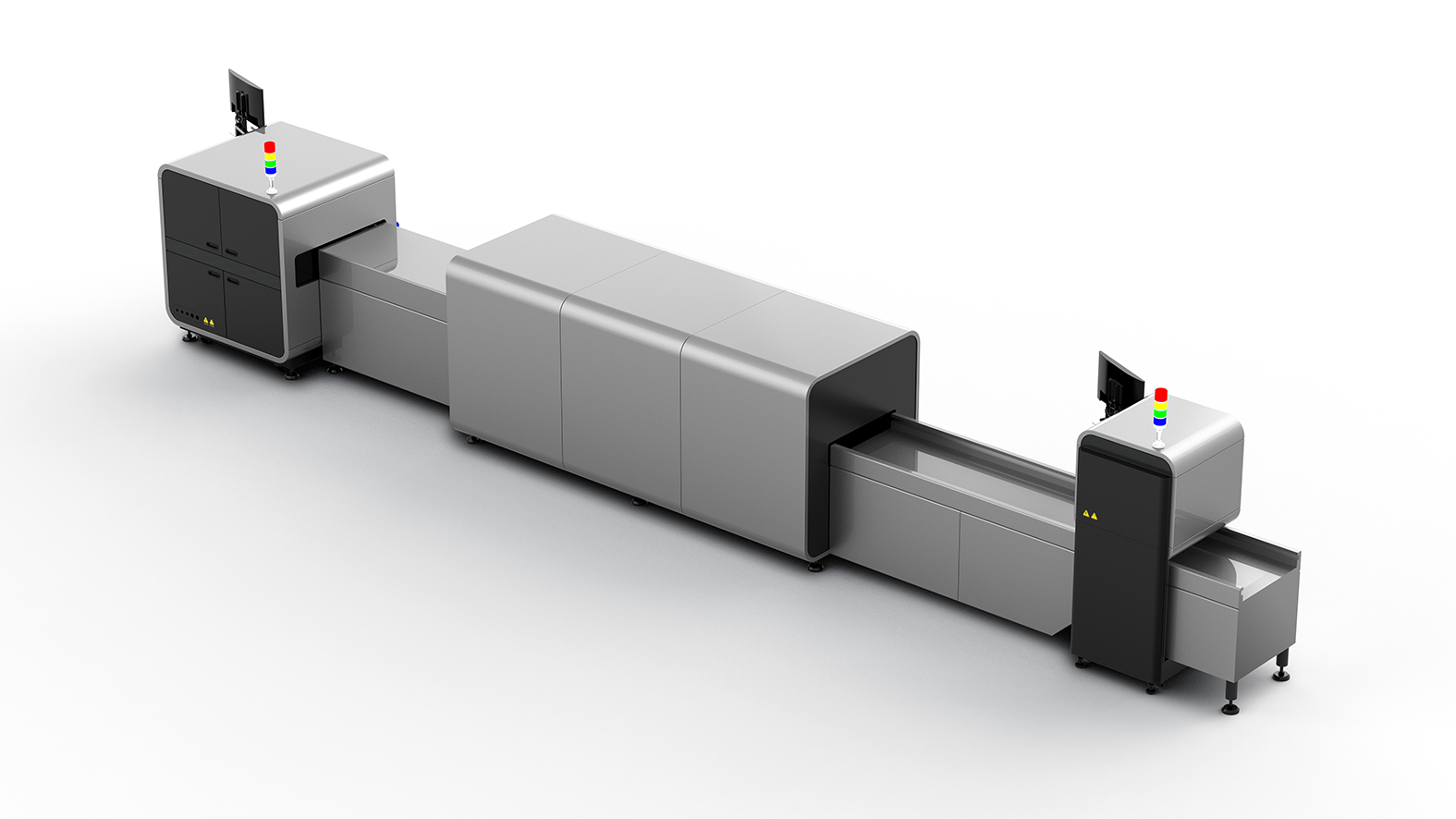 Testing equipment，AOI equipment，Smart factory，Large production line，industrial design，Equipment appearance design，Intelligent manufacturing，Intelligent production line，