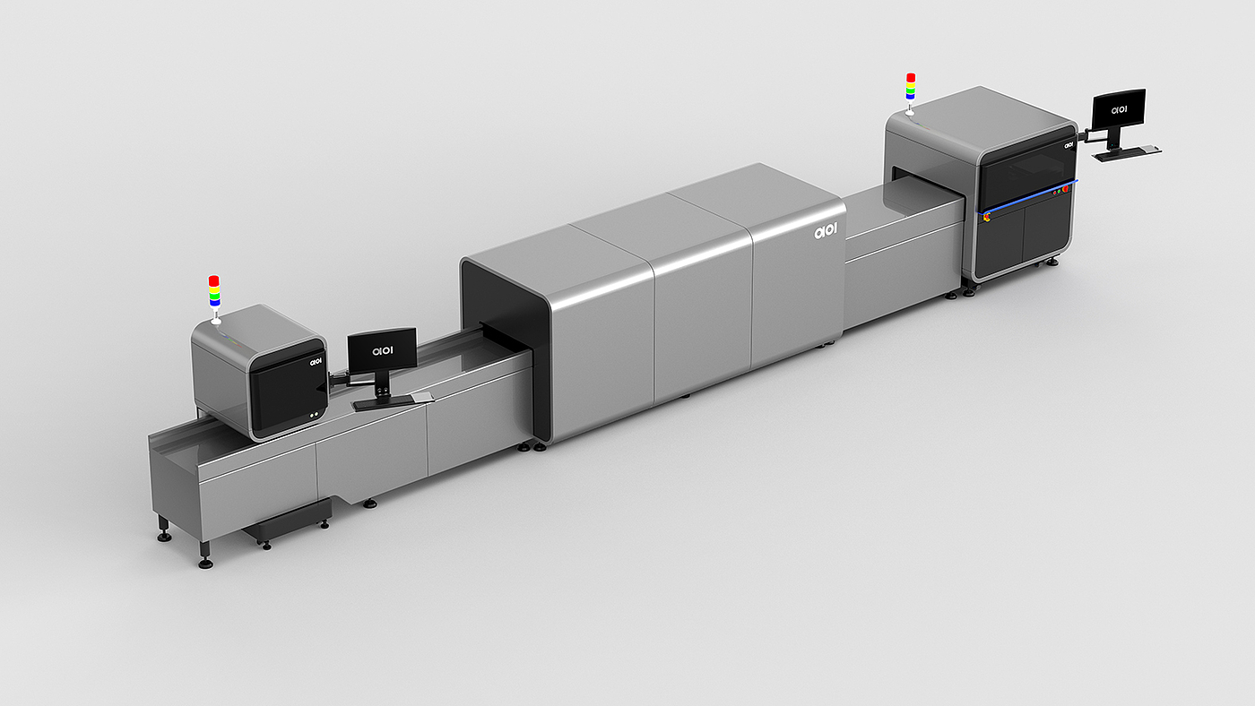 检测设备，AOI设备，智能工厂，大型生产线，工业设计，设备外观设计，智能制造，智能产线，
