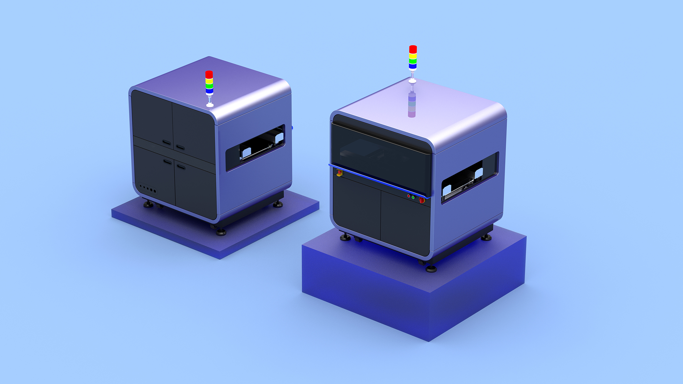 Testing equipment，AOI equipment，Smart factory，Large production line，industrial design，Equipment appearance design，Intelligent manufacturing，Intelligent production line，