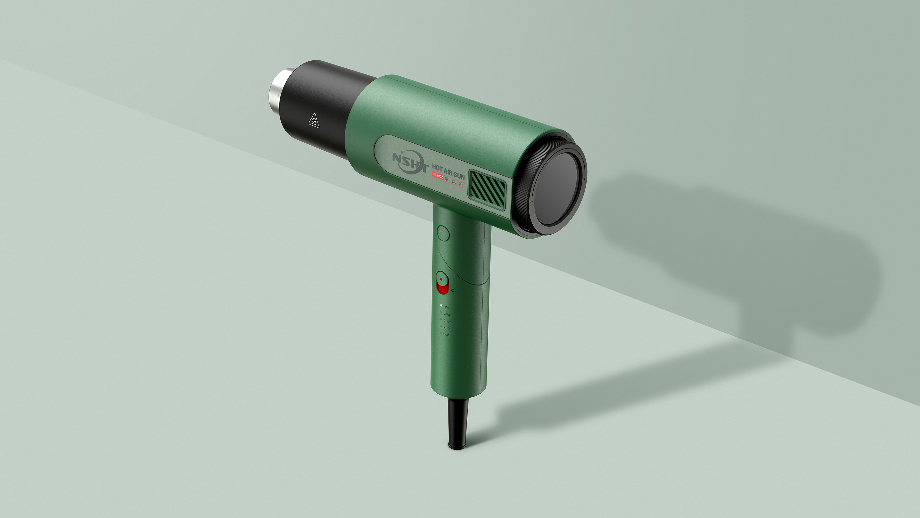 Appearance design of hot air gun，Tool appearance，Equipment appearance，Handheld device appearance，industrial design，Overseas tool design，Intelligent electric tools，