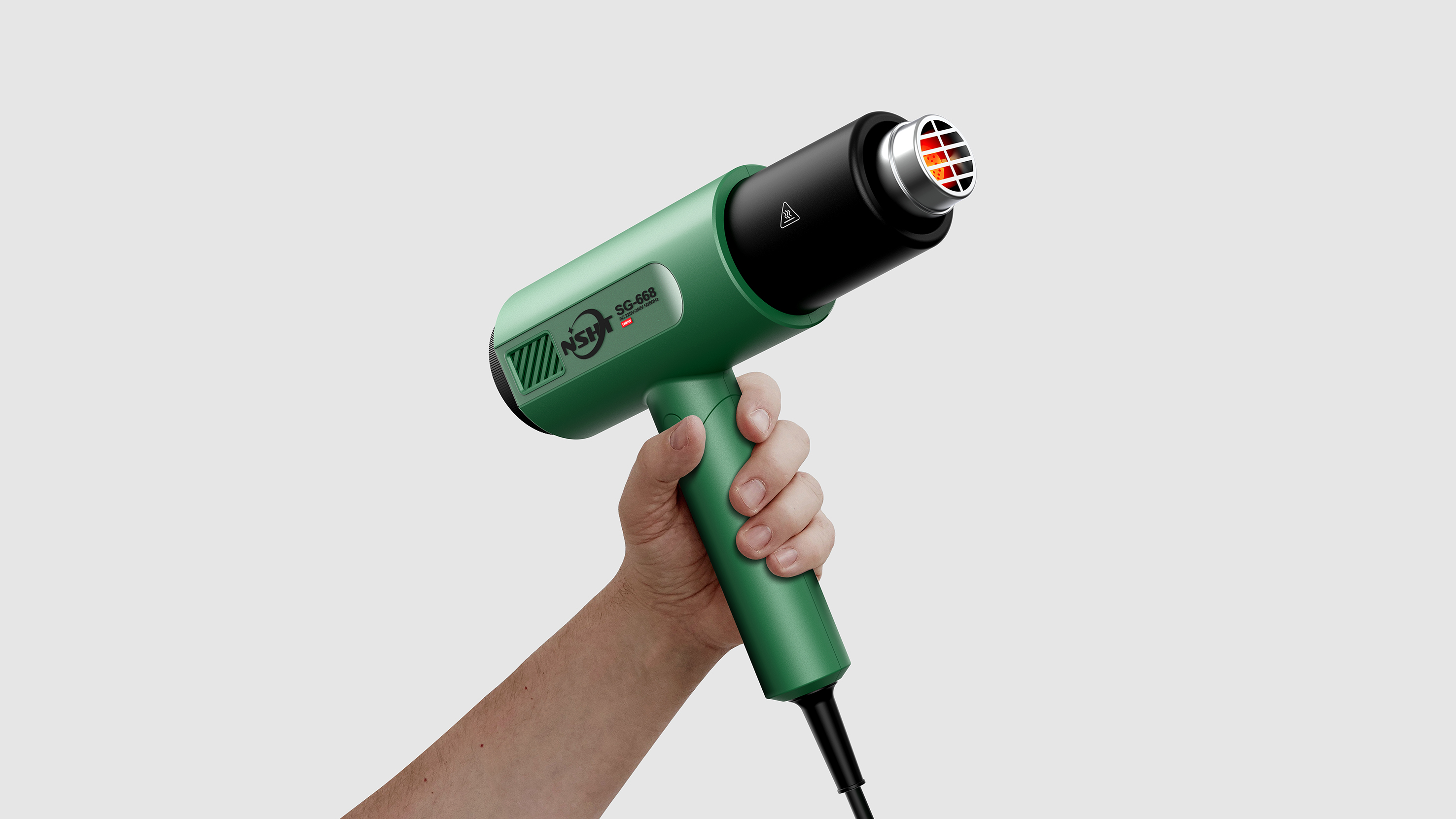 Appearance design of hot air gun，Tool appearance，Equipment appearance，Handheld device appearance，industrial design，Overseas tool design，Intelligent electric tools，