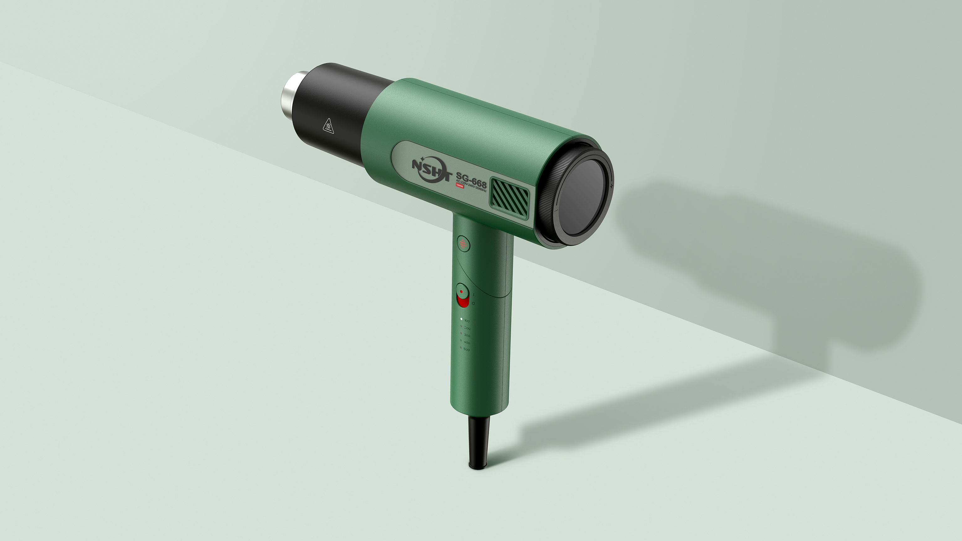 Appearance design of hot air gun，Tool appearance，Equipment appearance，Handheld device appearance，industrial design，Overseas tool design，Intelligent electric tools，