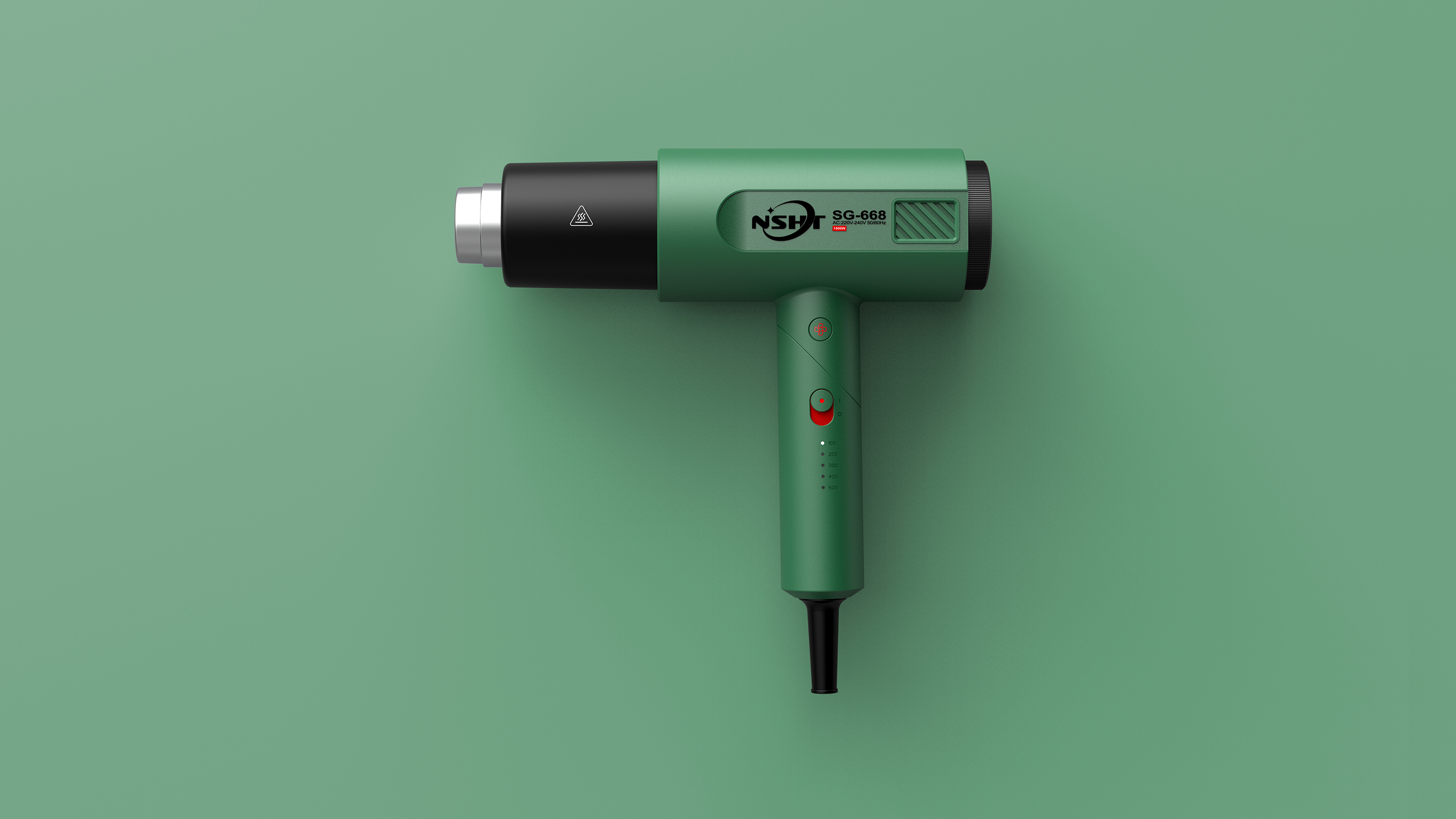 Appearance design of hot air gun，Tool appearance，Equipment appearance，Handheld device appearance，industrial design，Overseas tool design，Intelligent electric tools，