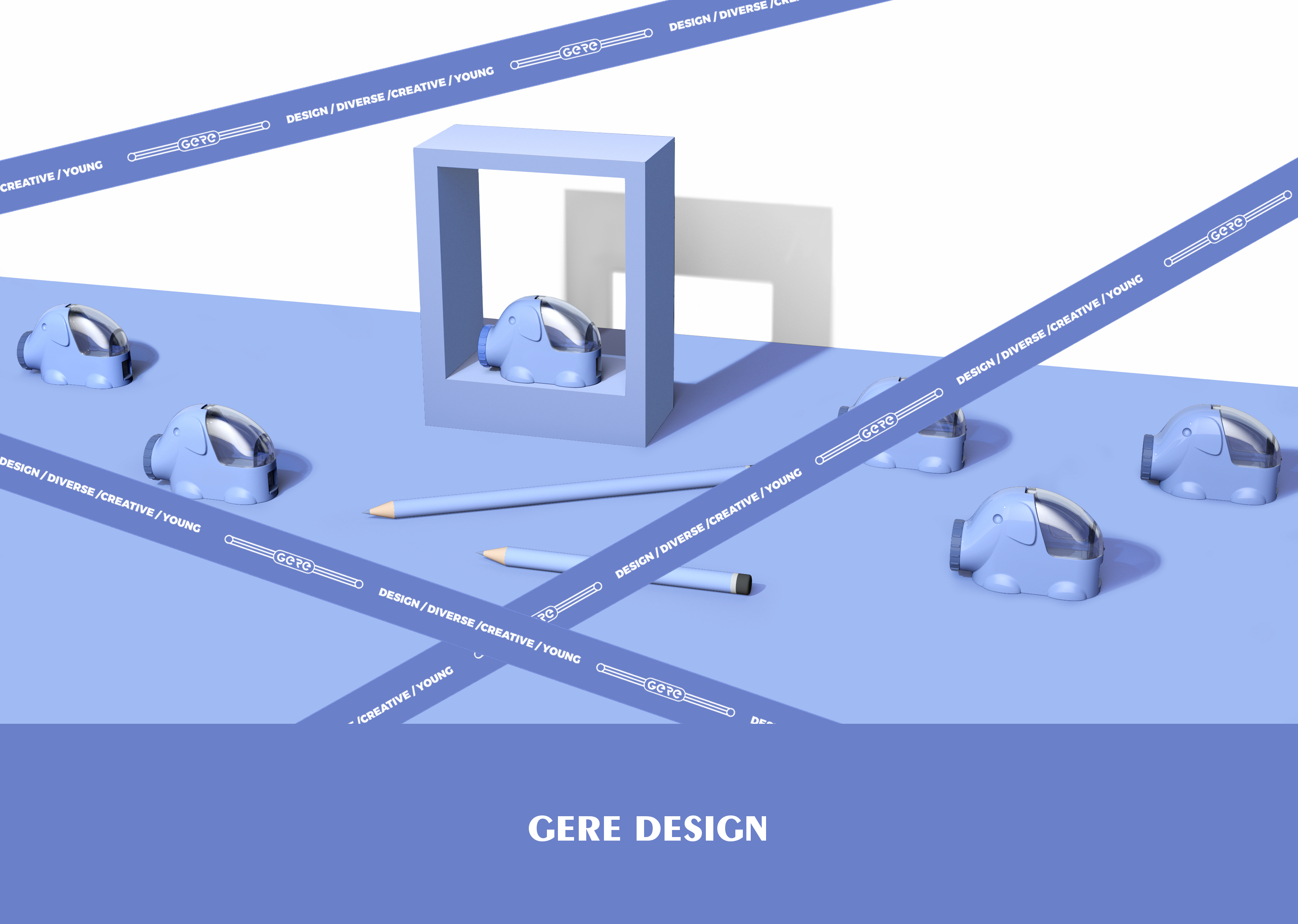 Grey design，pencil sharpener，Stationery design，Interesting design，