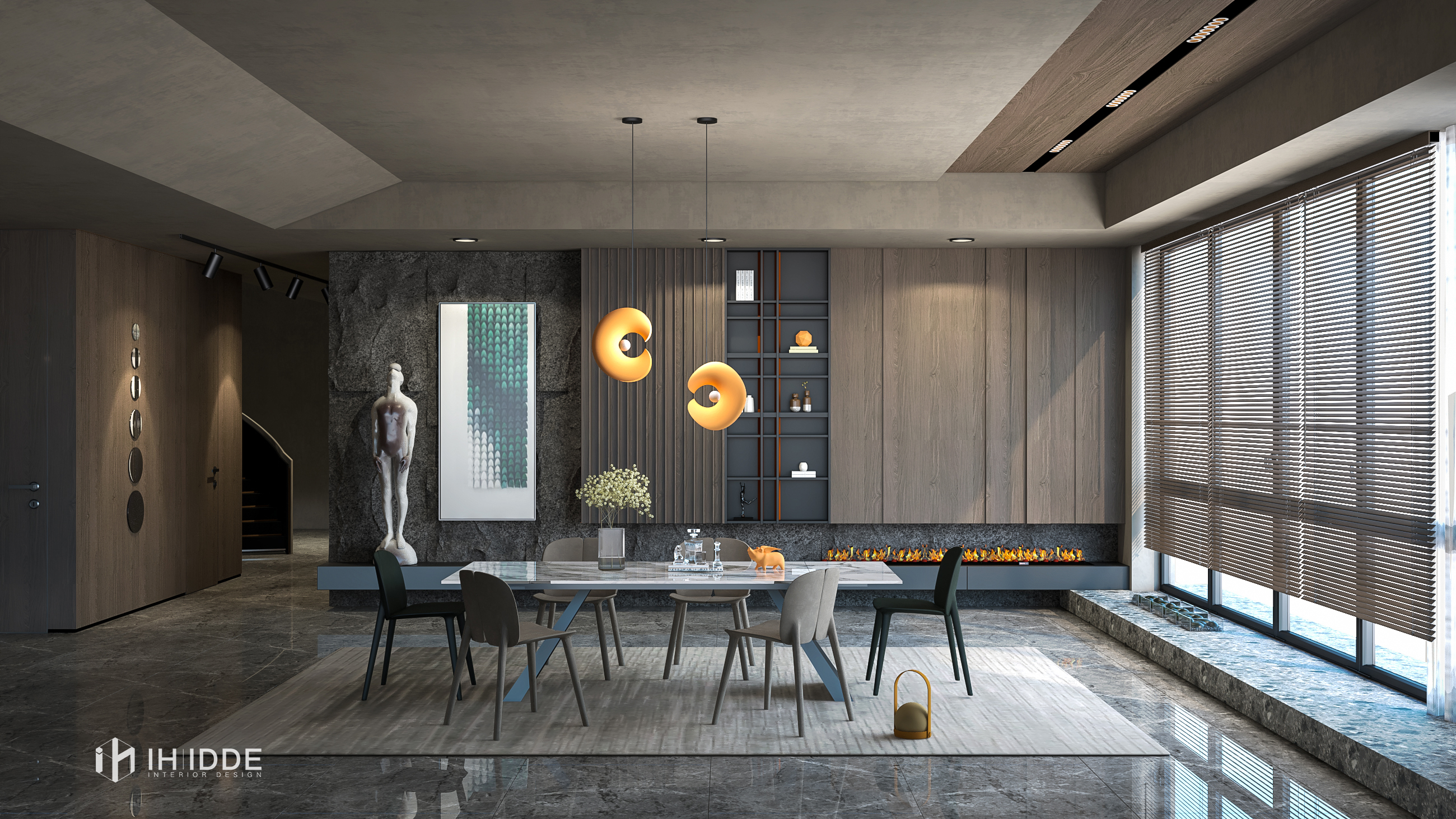 Interior design，Sketch master，design sketch，Vray rendering，