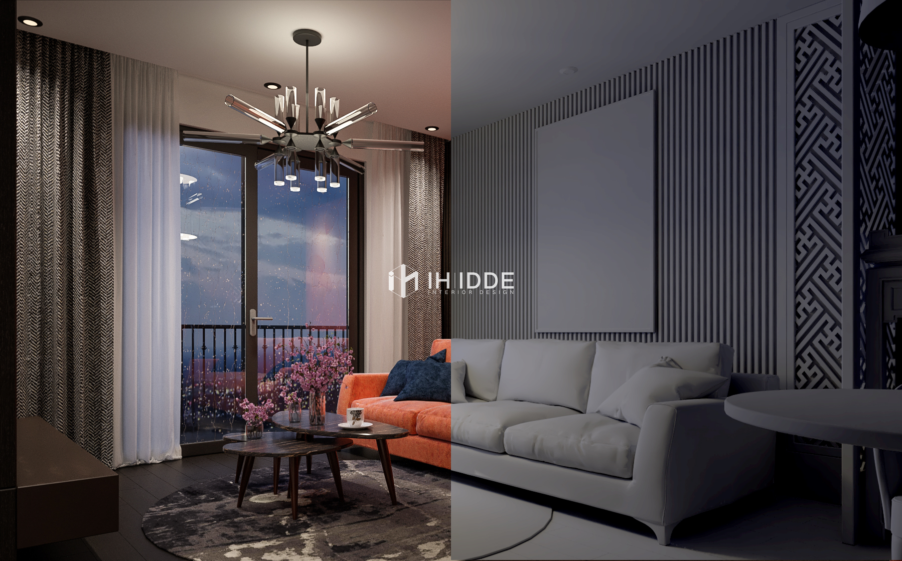 Interior design，Sketch master，design sketch，Vray rendering，