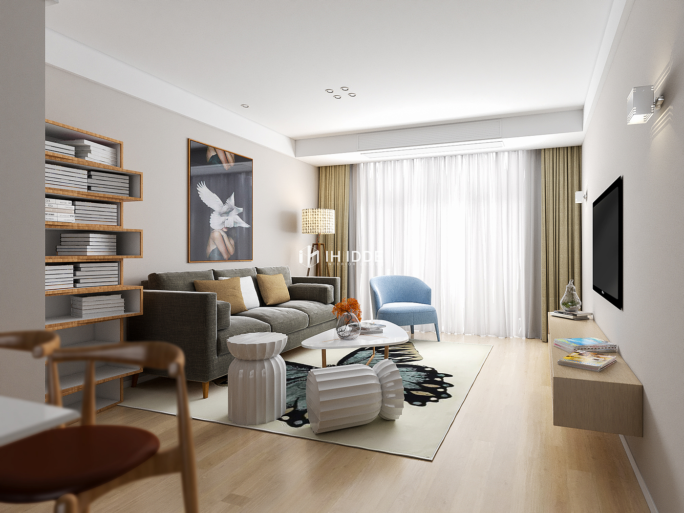 Interior design，Sketch master，design sketch，Vray rendering，