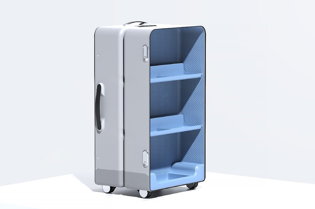 This sturdy luggage morphs into an attractive trolley for dual ...
