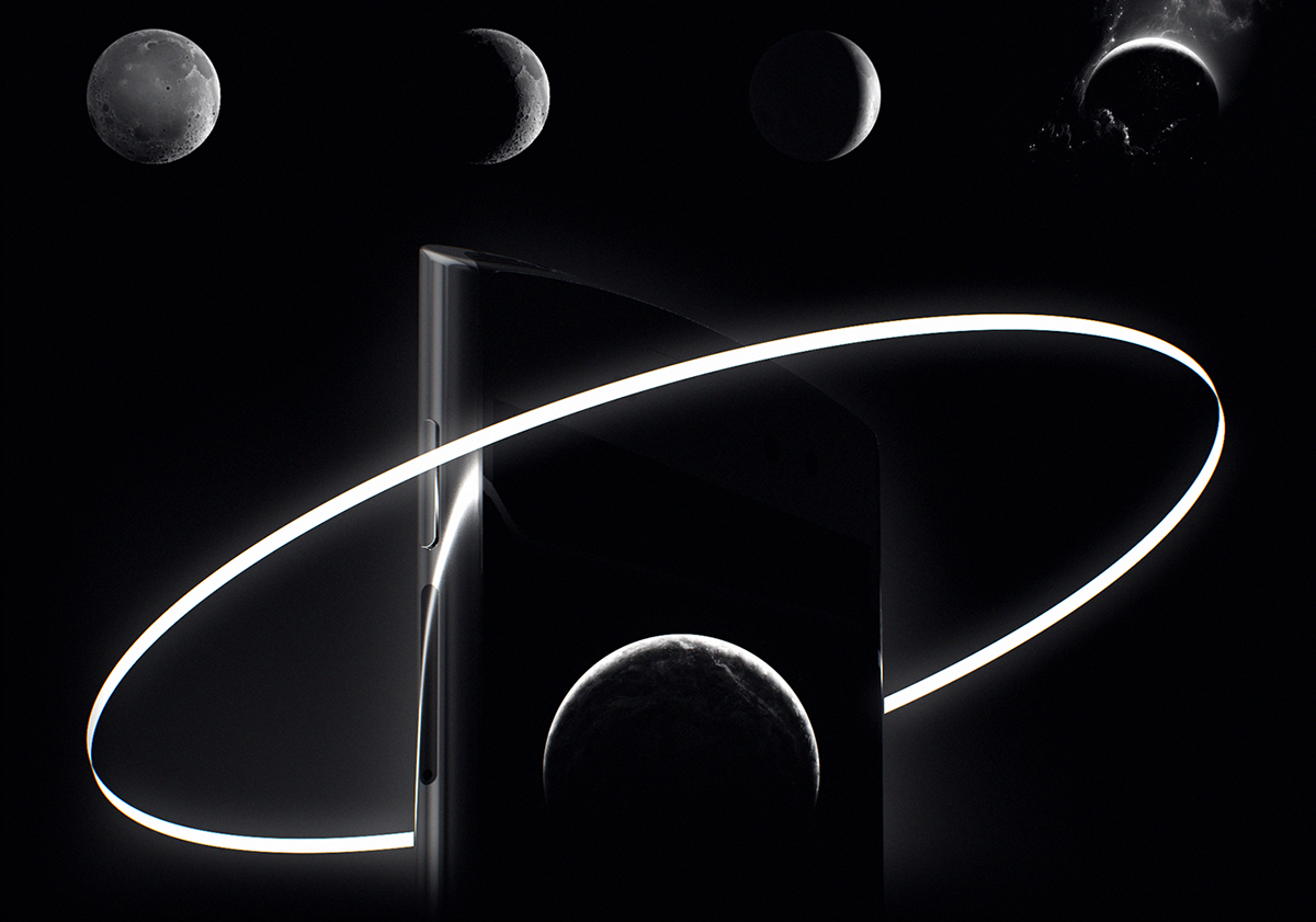 Turing telephone，black，industrial design，