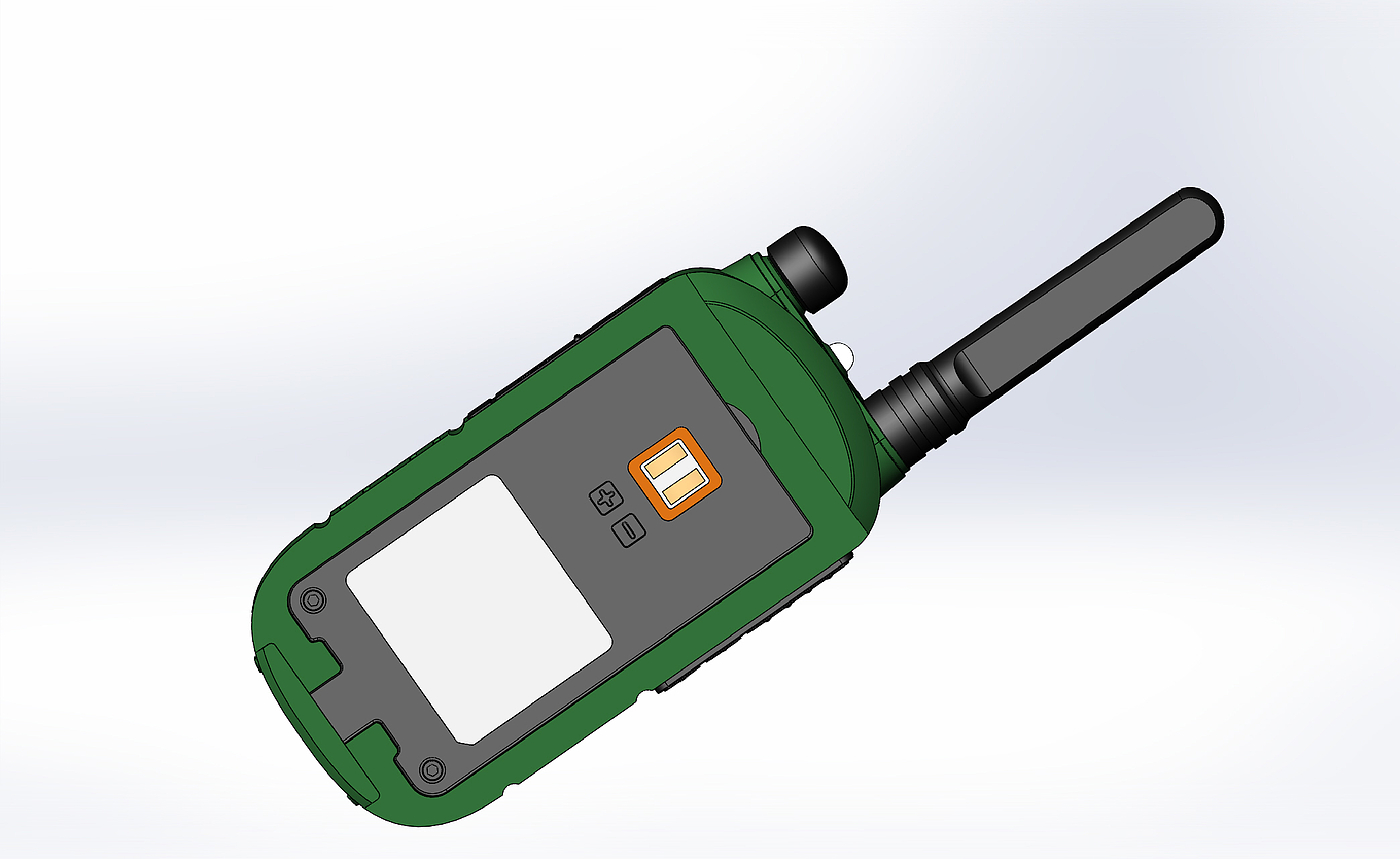 outdoors，hold，walkie-talkie，mobile phone，equipment，