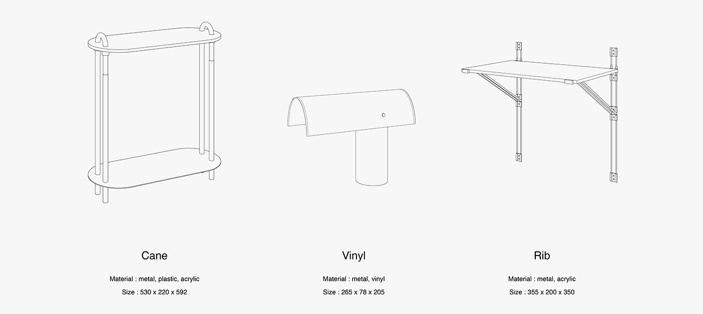 Umbrella，Bracket，a cane，