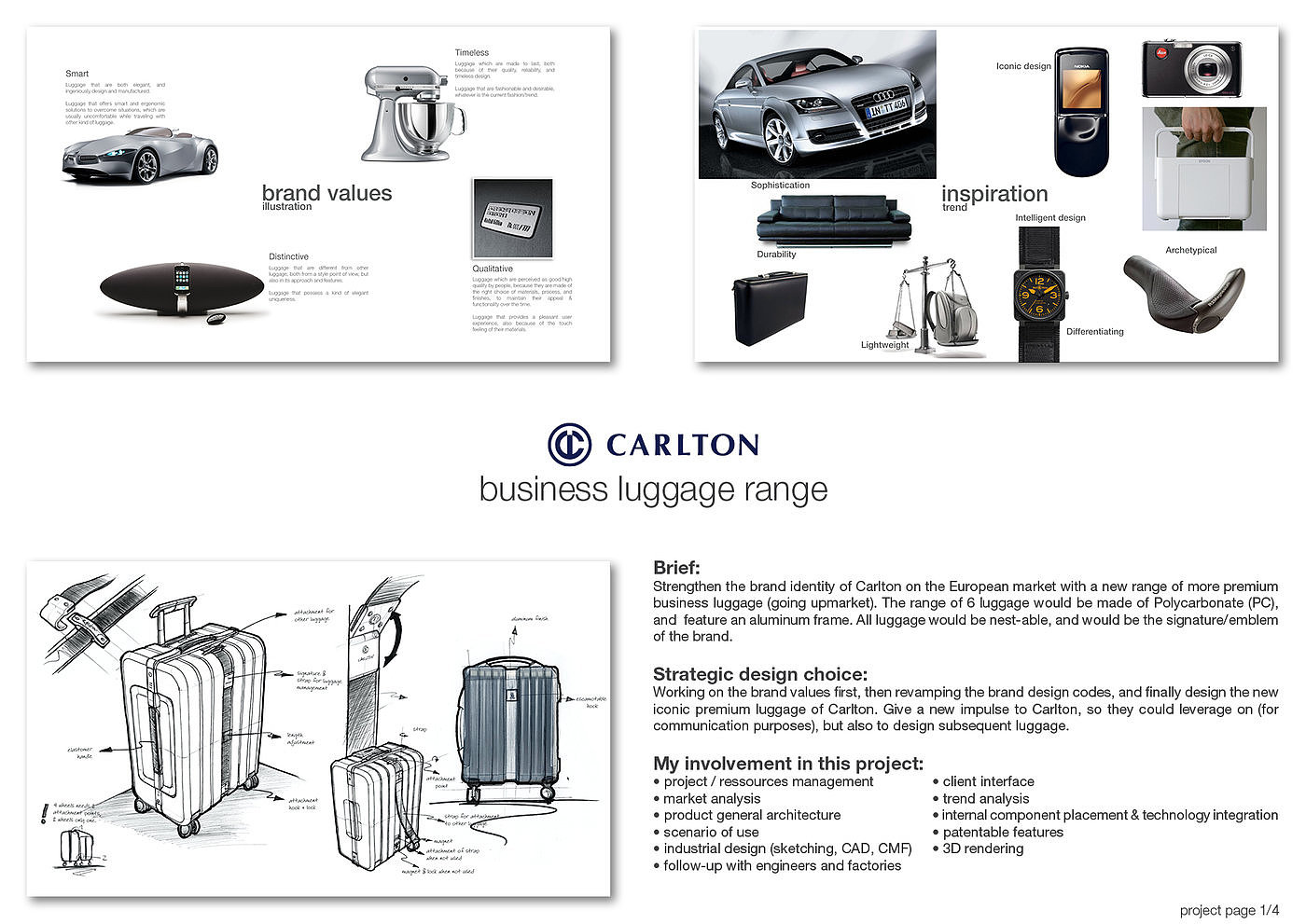 Carlton，商务，行李箱，