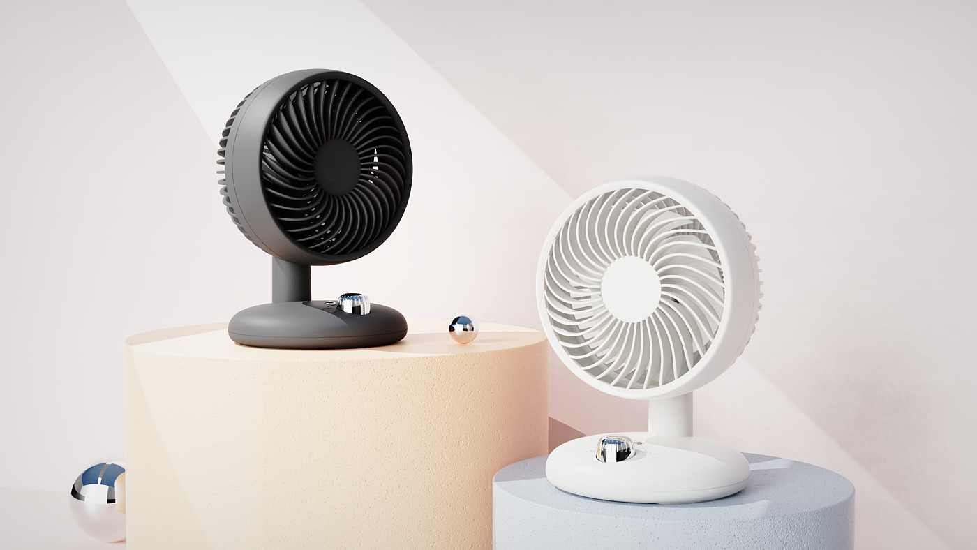 Air circulation fan, wind comfort, electroplating knob, stepless speed regulation，