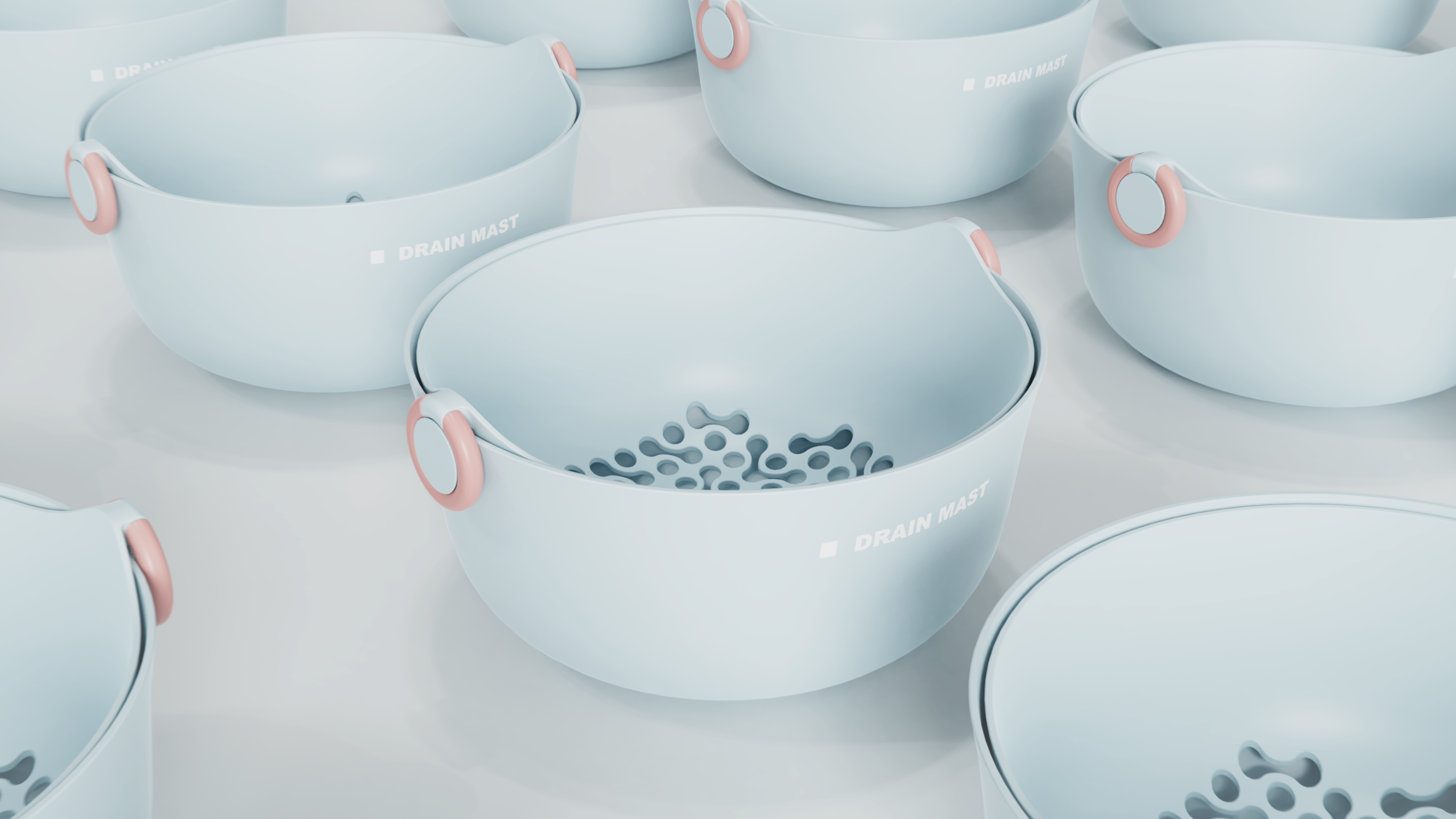 Drain basket，Fruit plate，Wash cabbage，Taomi blue，product design，Modeling design，Creative design，Commodity Design，