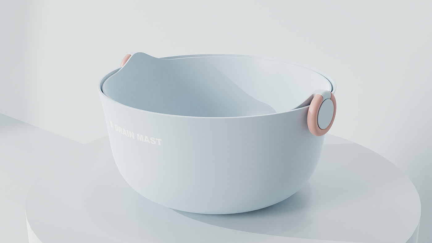 Drain basket，Fruit plate，Wash cabbage，Taomi blue，product design，Modeling design，Creative design，Commodity Design，