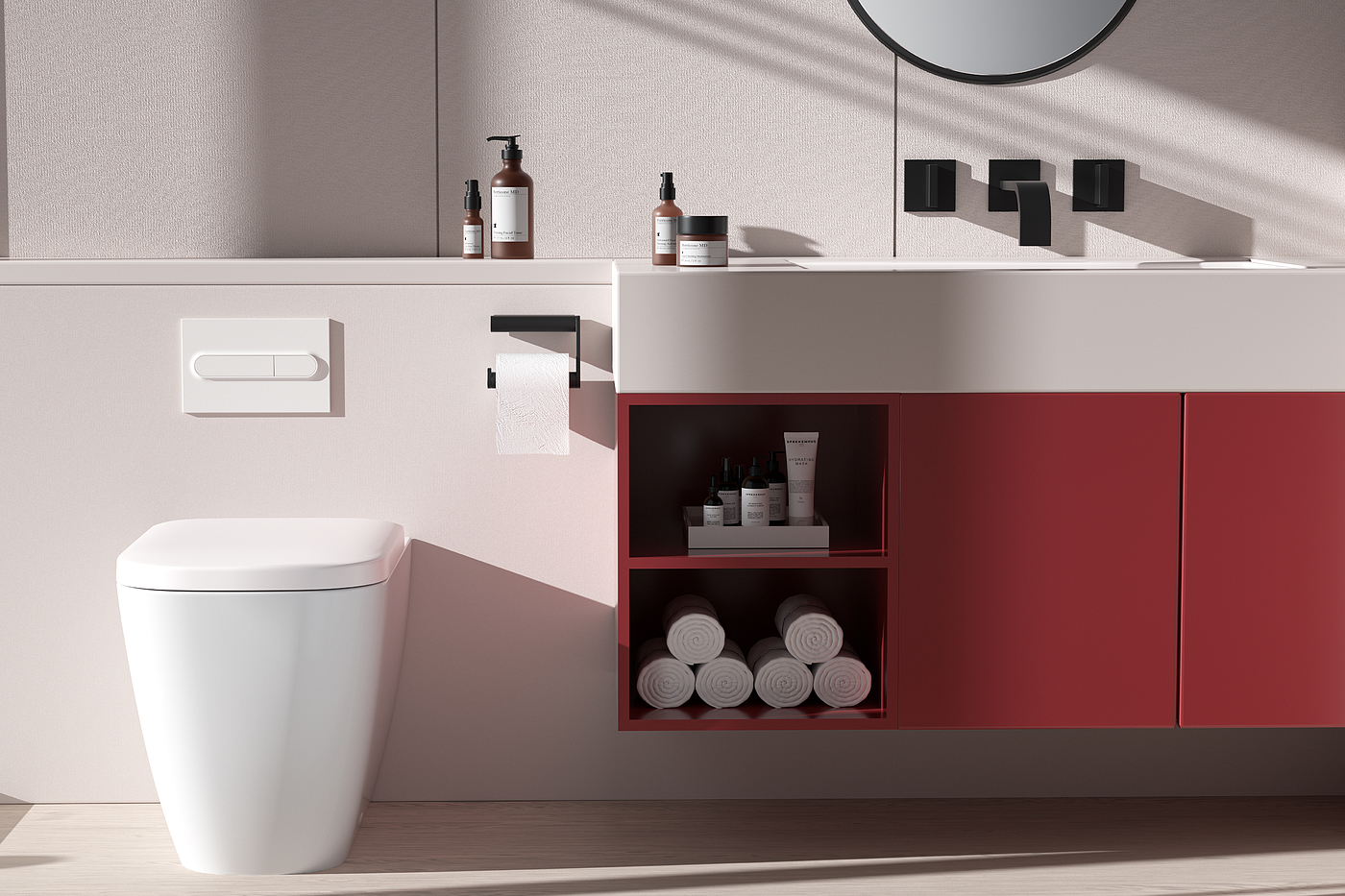 bathroom，