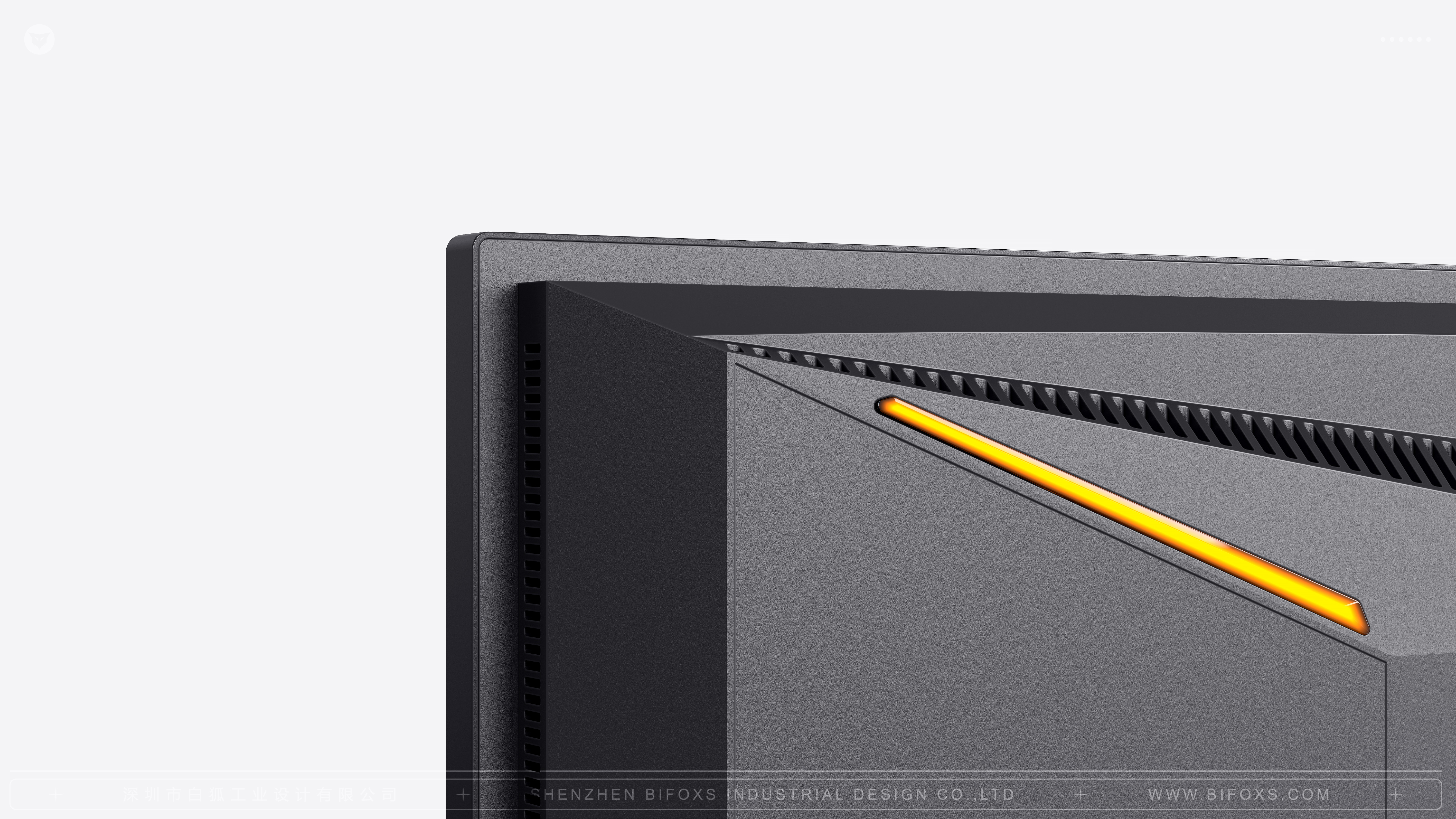 White fox design，monitor，Integrated machine，E-sports，science and technology，Bracket，Computer display，