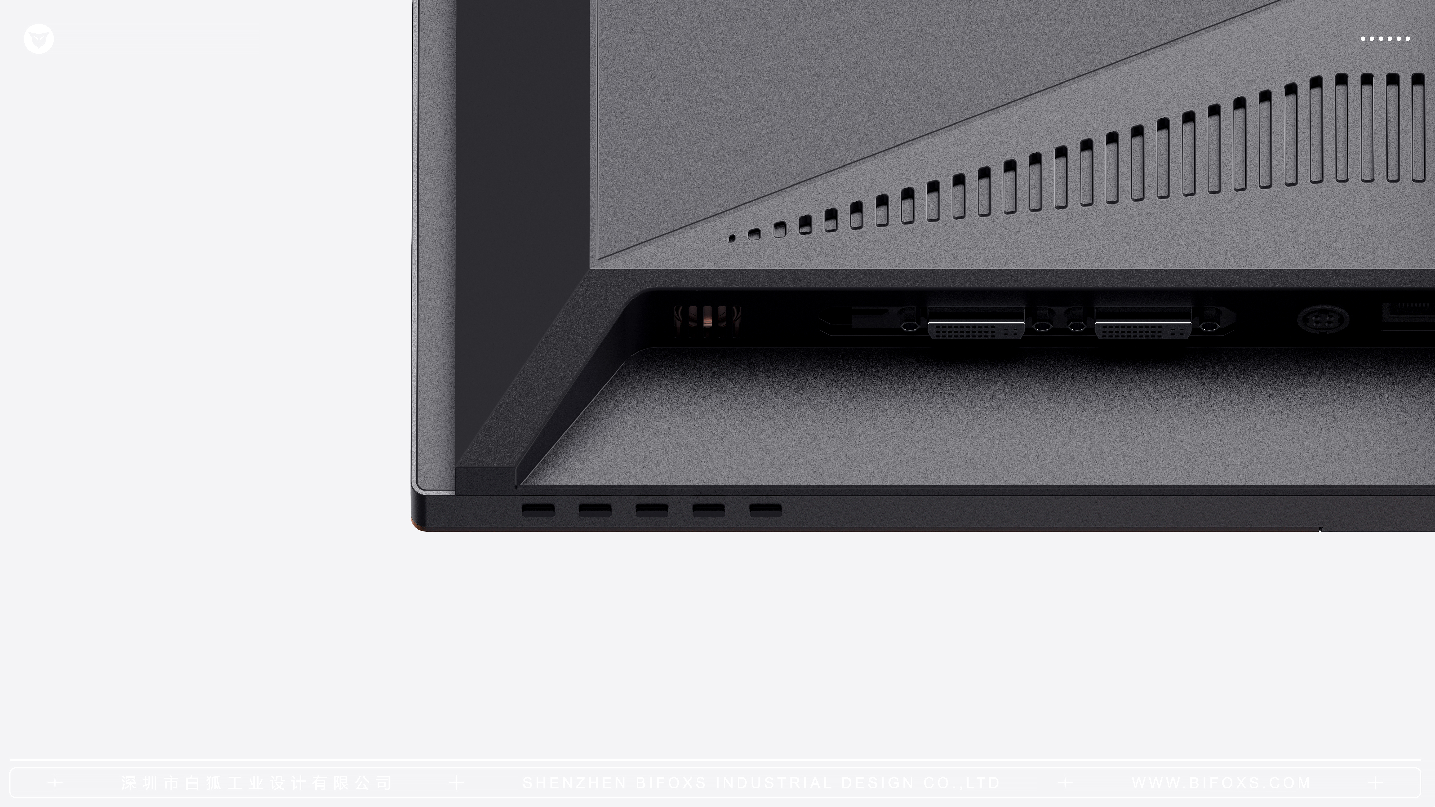 White fox design，monitor，Integrated machine，E-sports，science and technology，Bracket，Computer display，