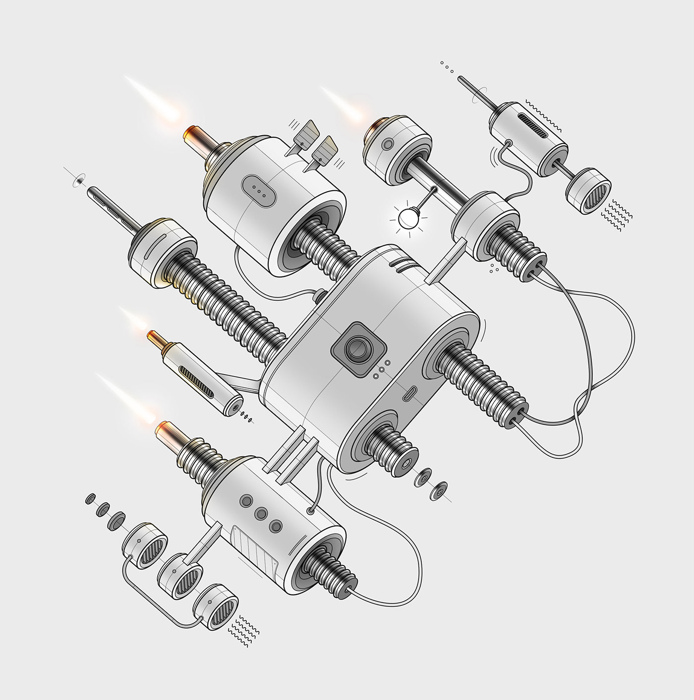 Hand drawn，Sketch，mapping，industrial design，