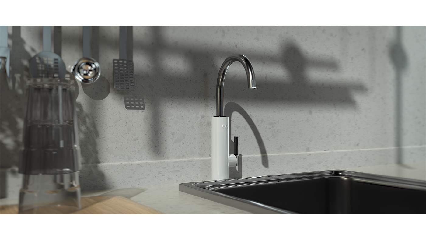 product，Hot water tap，cg，three-dimensional，animation，