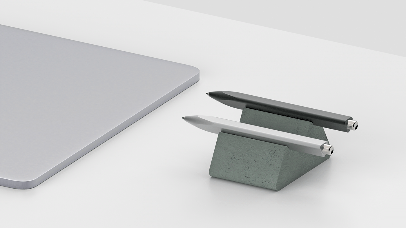 Mechanical pen，Helicon，3D model，pen，Render，industrial design，to work in an office，