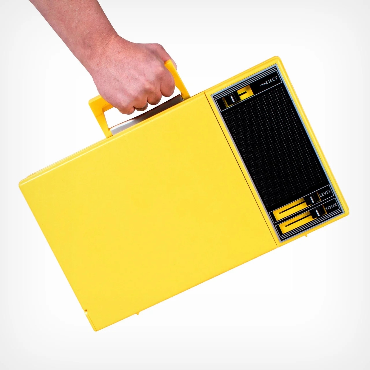 originality，Retro，player，yellow，Portable，Vinyl record player，