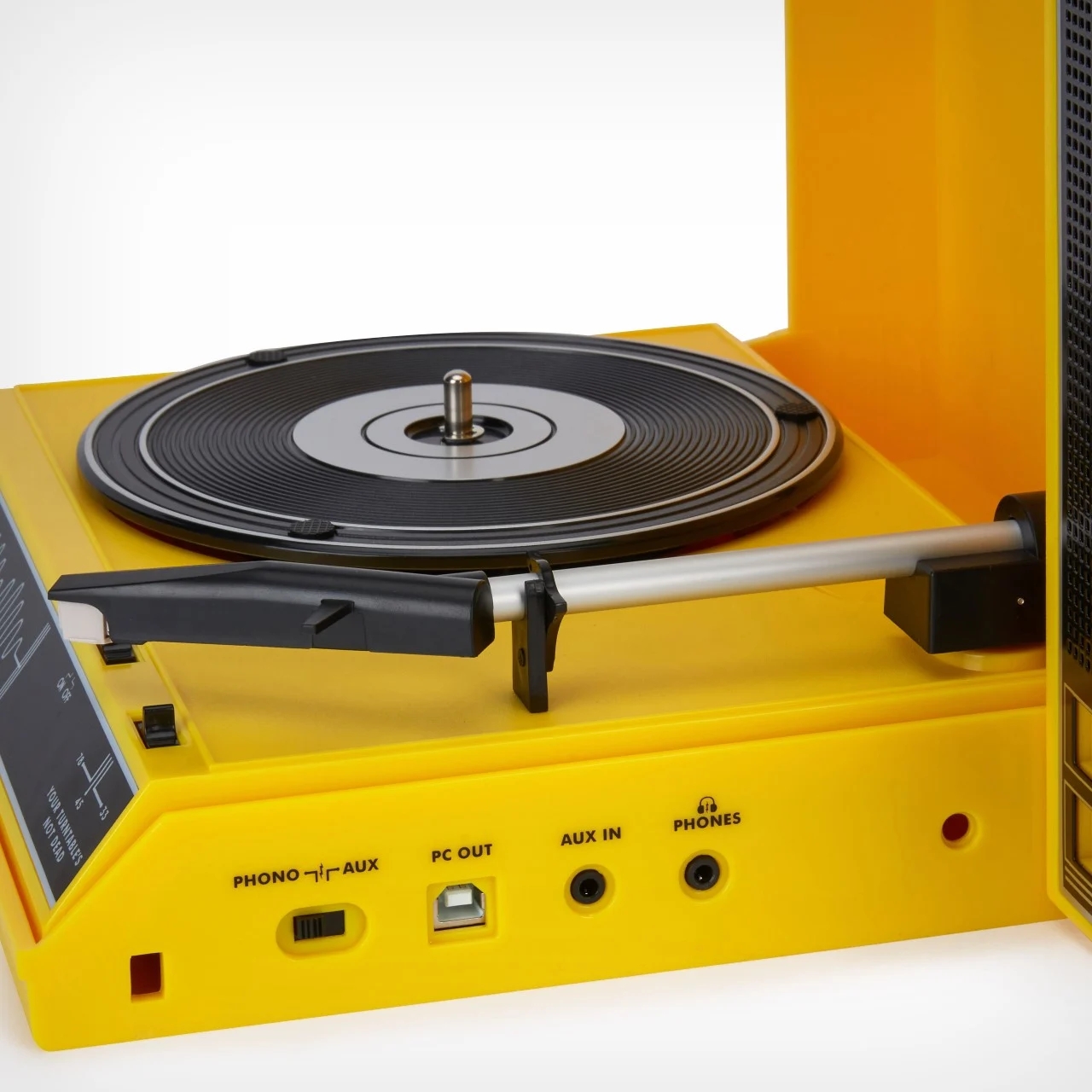 originality，Retro，player，yellow，Portable，Vinyl record player，