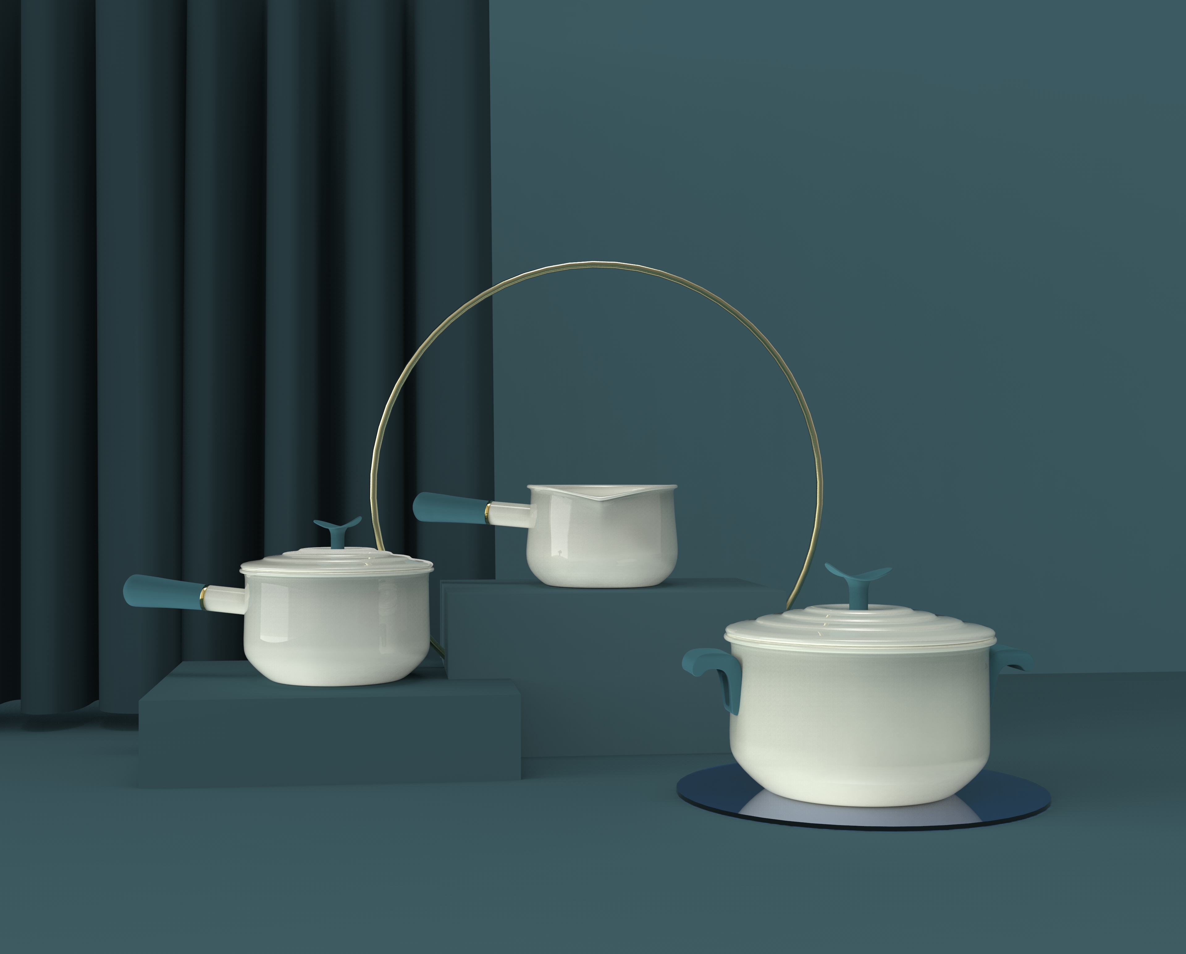 Pot design，Ancient style，poetic flavour，Traditional color，Suit design，