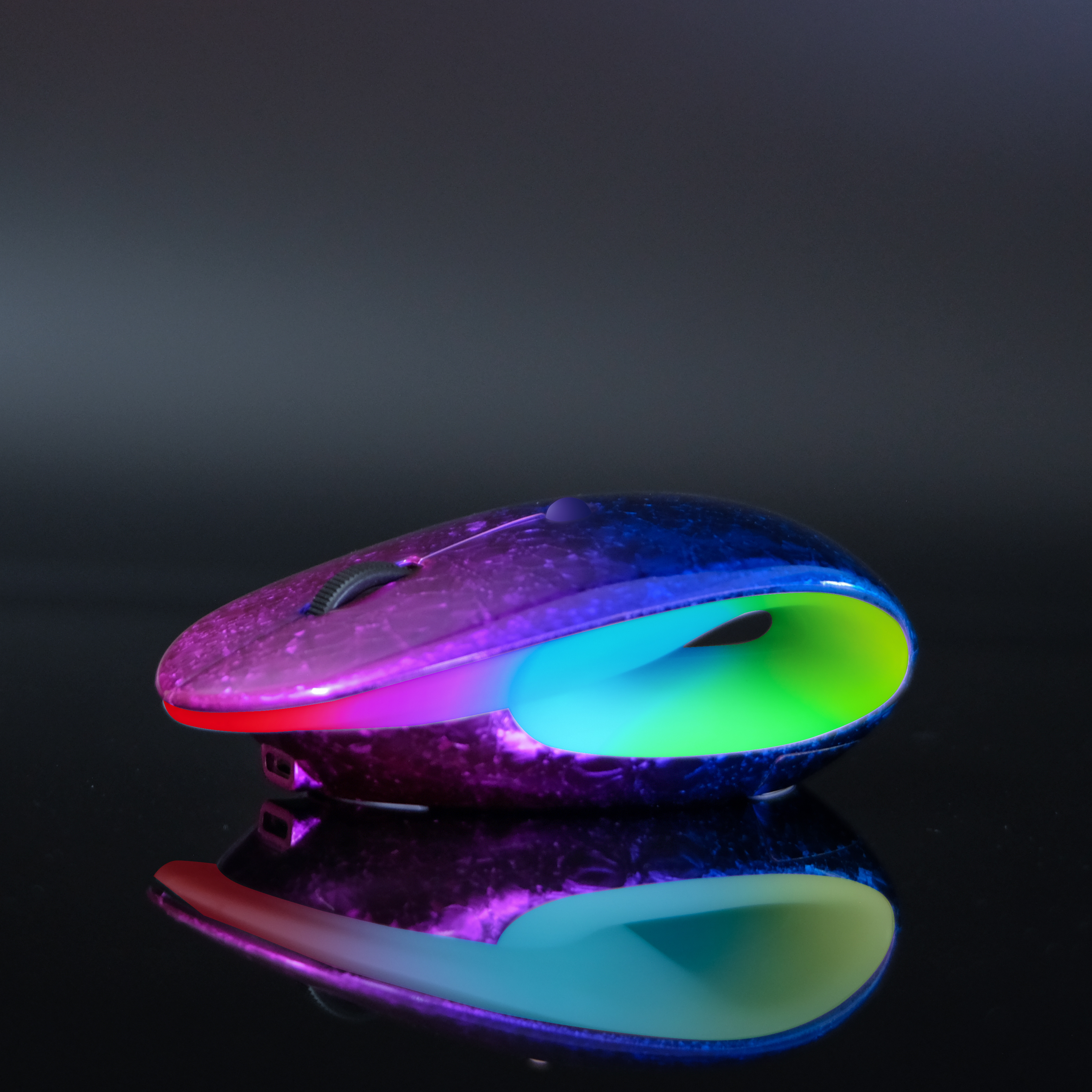 Wireless mouse，RGB Office Mouse，Creative design，Hollowed out design，Luminous mouse，