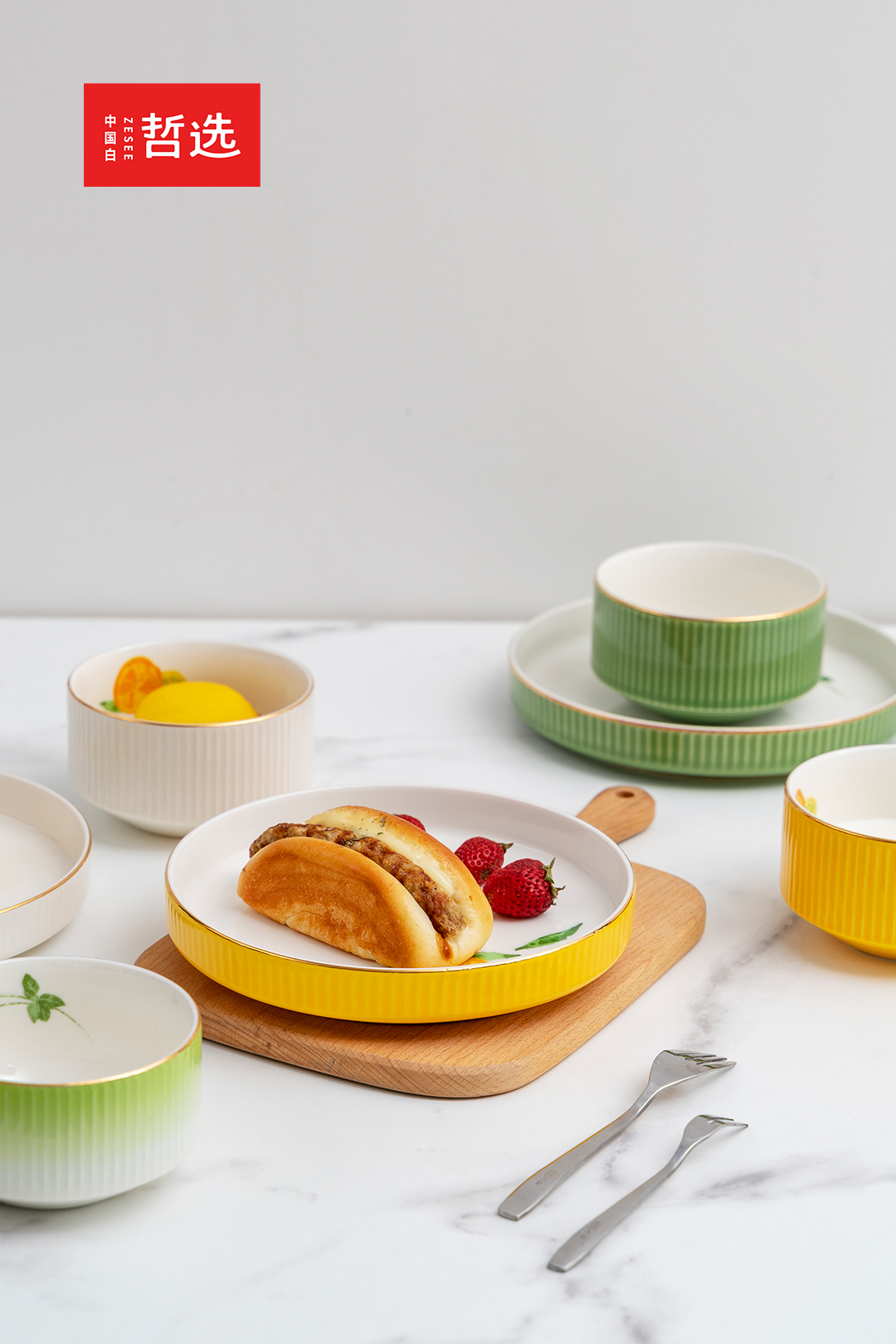 Home Furnishing，Chinese white，ceramics，Dinner plate，tableware，