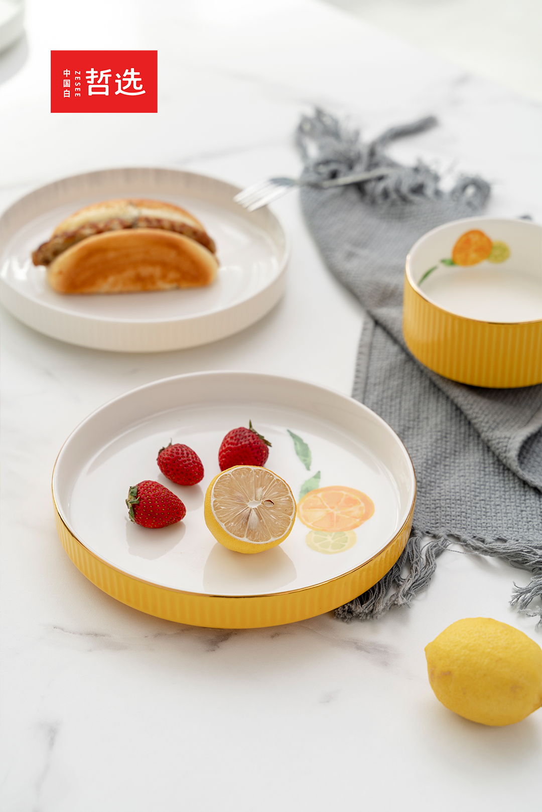 Home Furnishing，Chinese white，ceramics，Dinner plate，tableware，