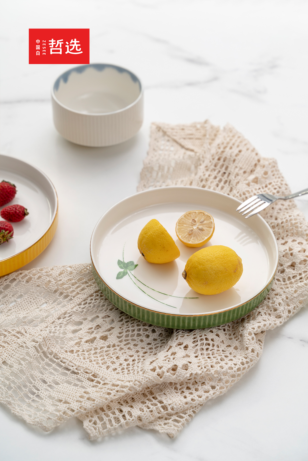 Home Furnishing，Chinese white，ceramics，Dinner plate，tableware，