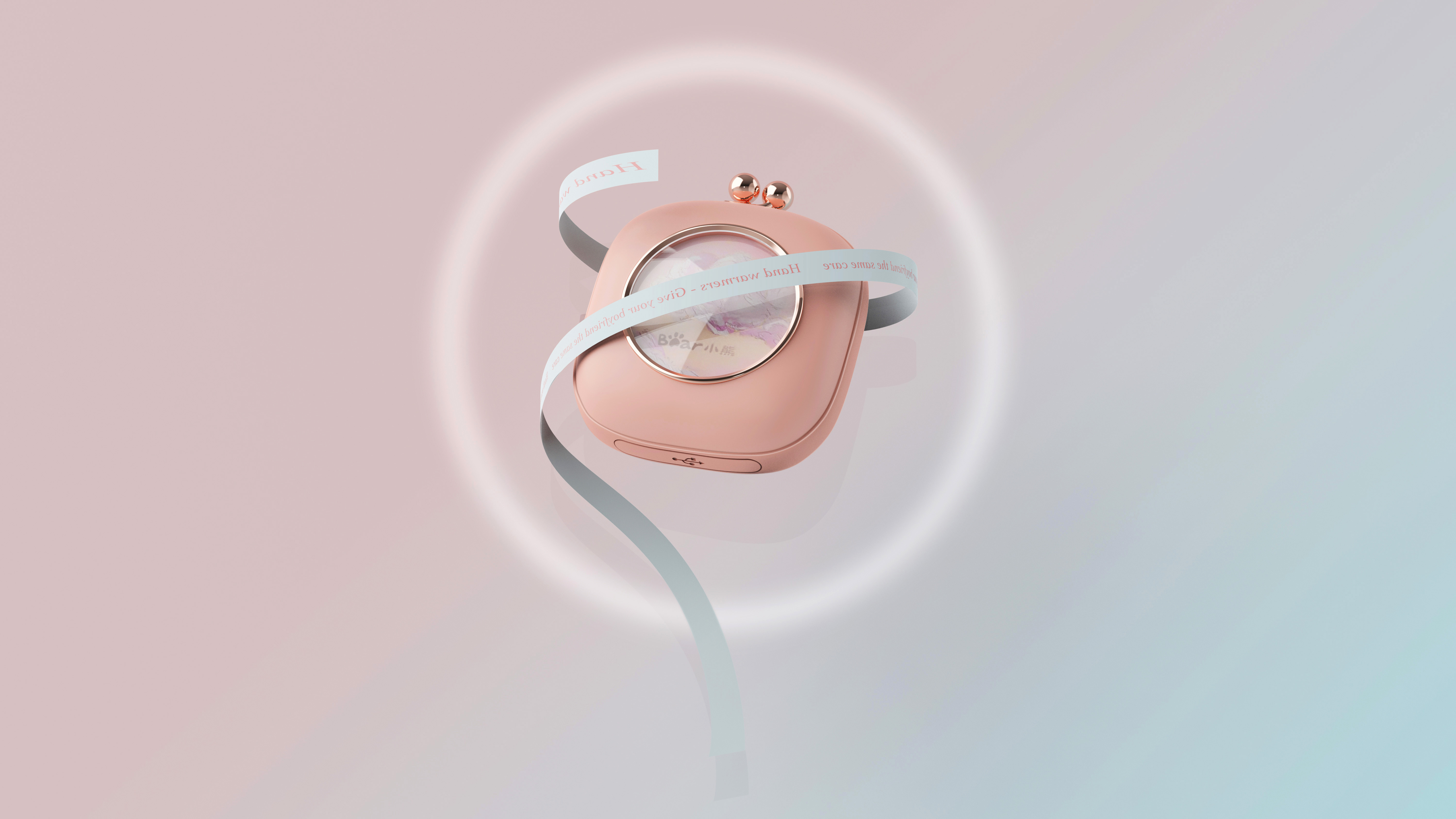 portable battery，Hand warmer，industrial design，Little bear，match，