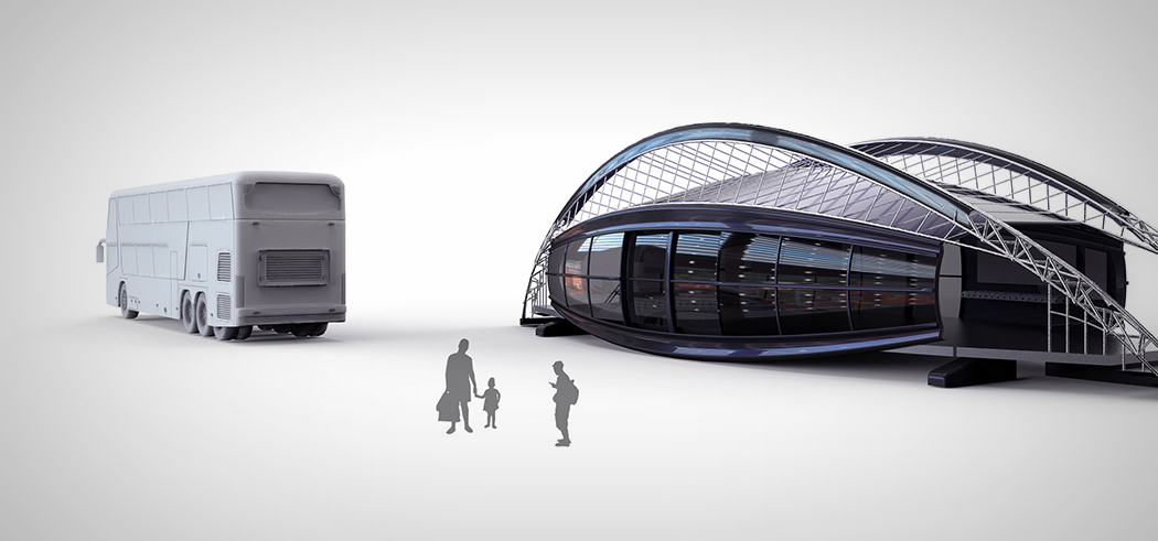 bus station，Architecture，product design，industrial design，