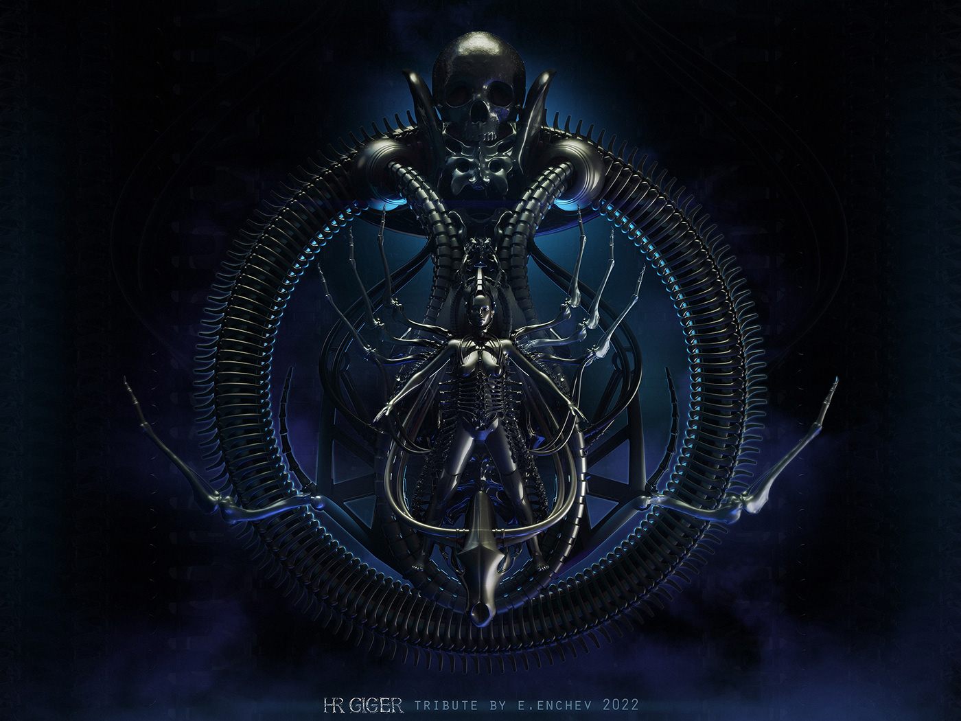 alien，biomechanics，conceptual design，Necrotic machinery，