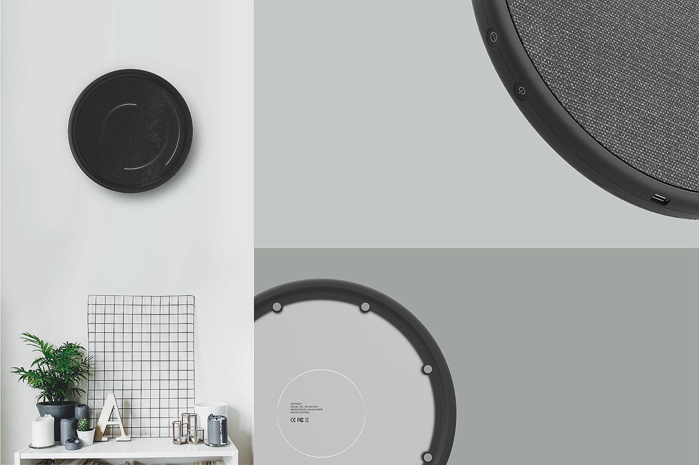 Star clock，product design，industrial design，Clock，Wall clock，Astrace，black，circular，