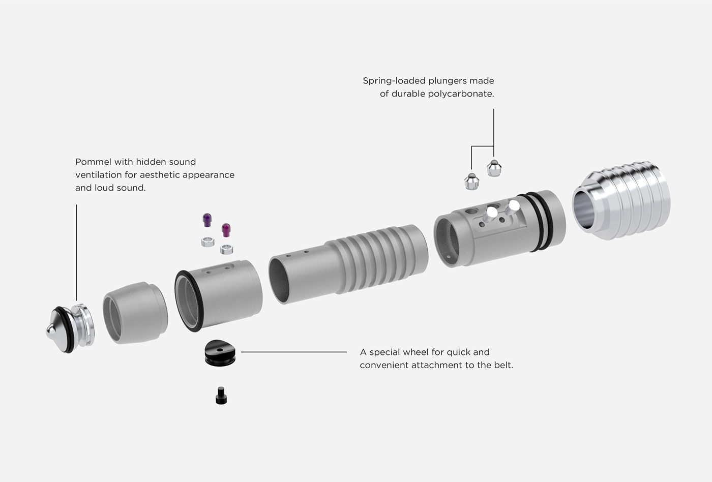 industrial design，3D modeling，product design，FX lightsaber，