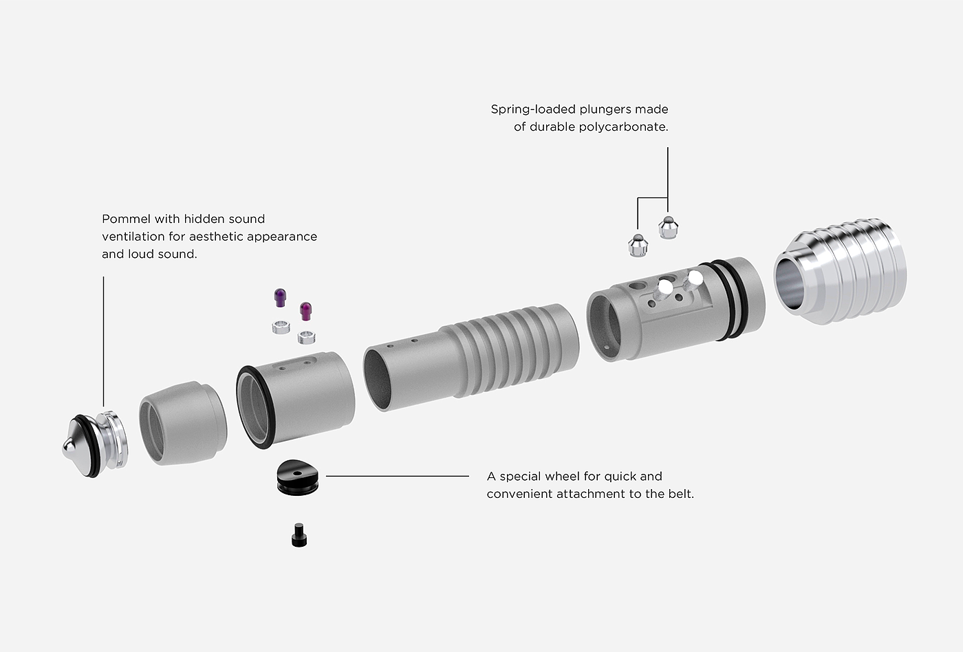 industrial design，3D modeling，product design，FX lightsaber，